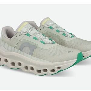 ON Cloudmonster Running Shoes Aloe/Gray Men's Size 7.5